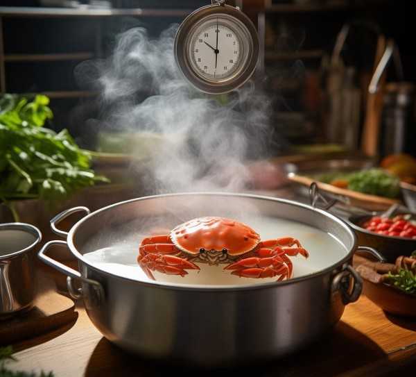 螃蟹蒸煮秘诀，掌握最佳时间，烹饪美味螃蟹