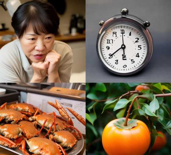 螃蟹与柿子相克时间揭秘，吃蟹后多久不宜食柿？